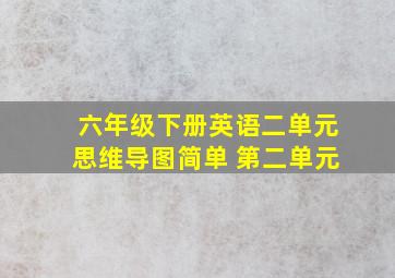 六年级下册英语二单元思维导图简单 第二单元